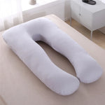 coussin maternité bleu clair forme polyester coton massage voyage literie allaitement