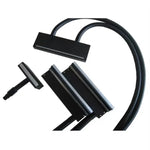 câble flexible tissé strié moderne adhésif noir gris métallisé opaque minimaliste