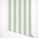 papier peint rayures vertes classique adhésif résistant humidité sans formaldéhyde environnement 50cm 300cm