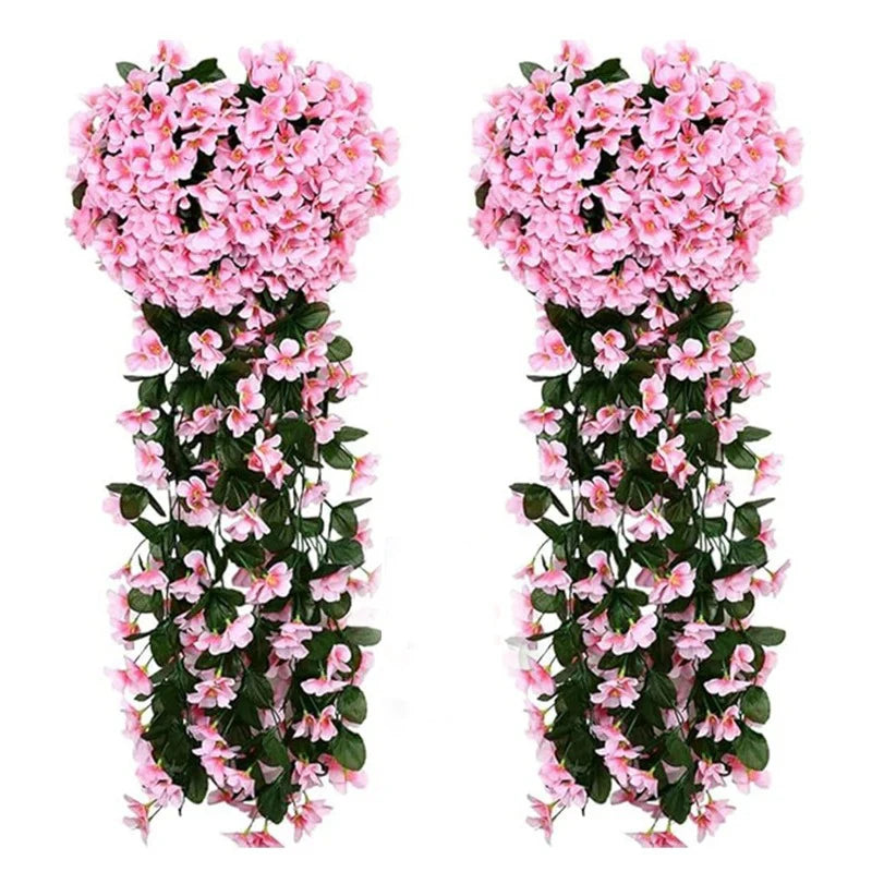 guirlande fleurs artificielles violet blanc rose rouge jaune modernes décoration mariage anniversaire intérieur