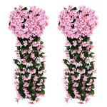 guirlande fleurs artificielles violet blanc rose rouge jaune modernes décoration mariage anniversaire intérieur