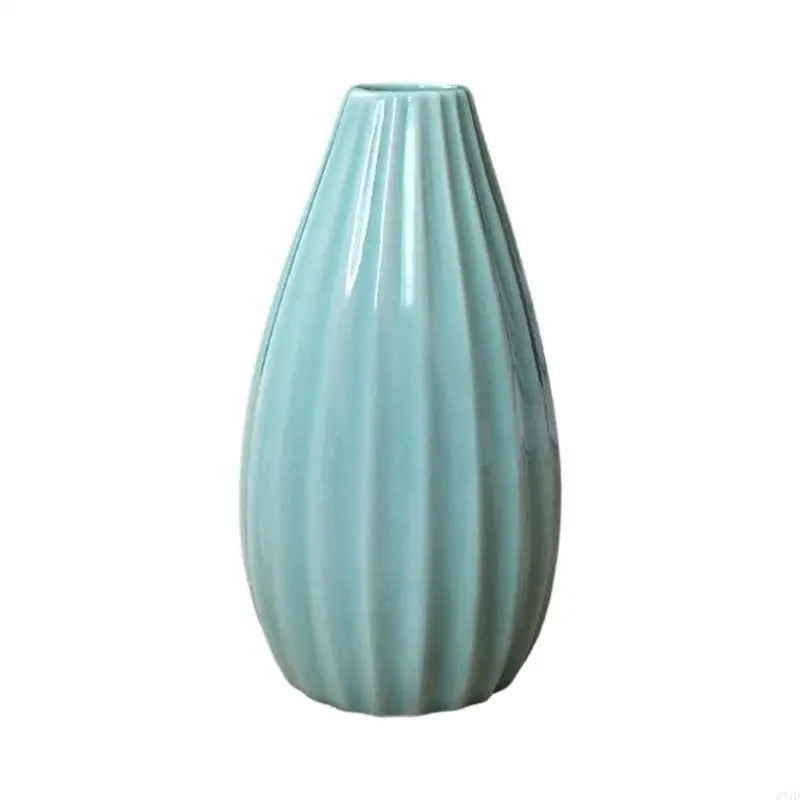 vases céramique plissés blanc vert bleu rose minimaliste décoration maison salon