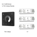 contrôleur led sans fil zones gradateur tactile noir blanc modernes 24v 36v