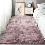 tapis moderne doux uni polyester lavable main machine antidérapant shaggy chambre sofa living room