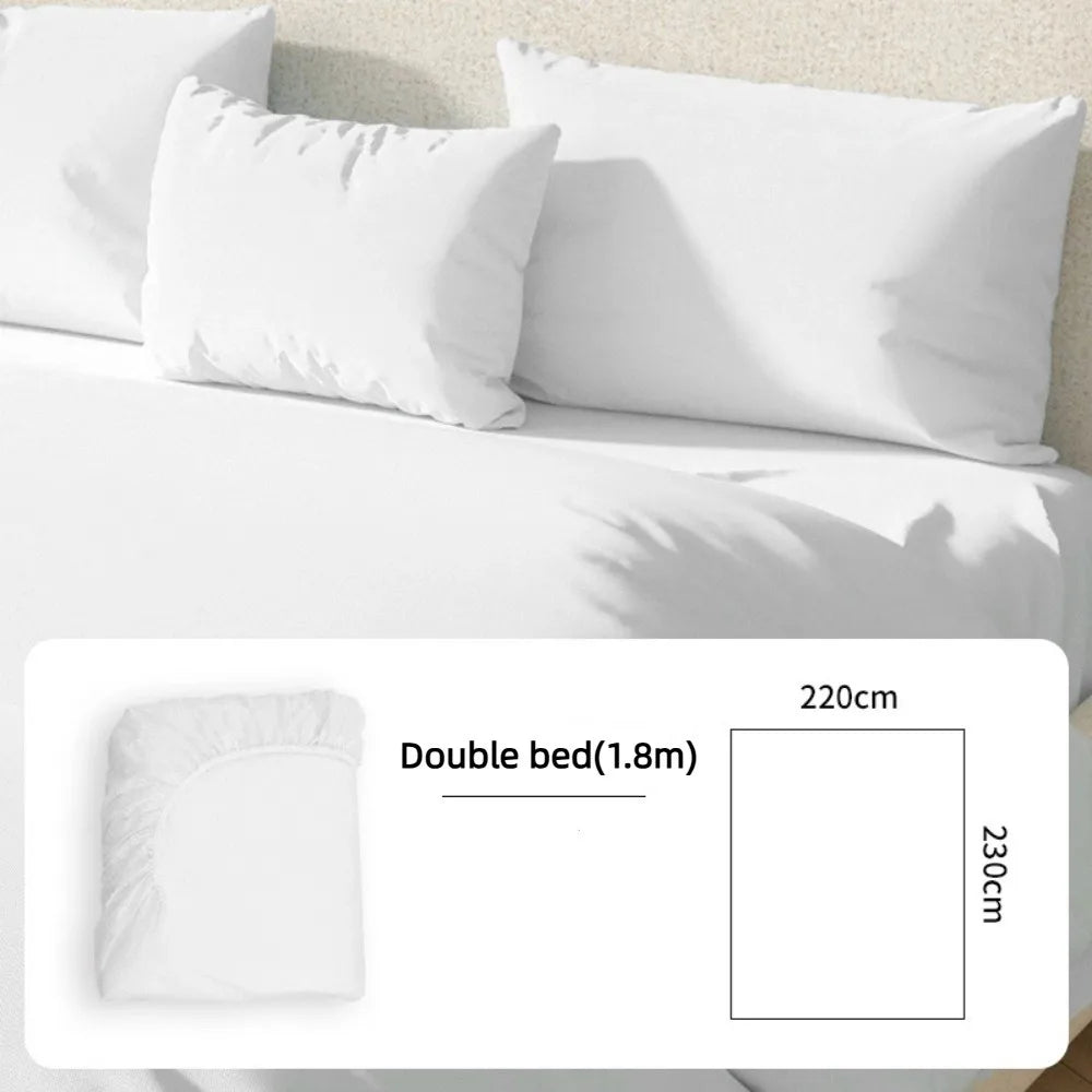 drap housse jetable uni blanc rose vert bleu anti dérapant lit double simple coton