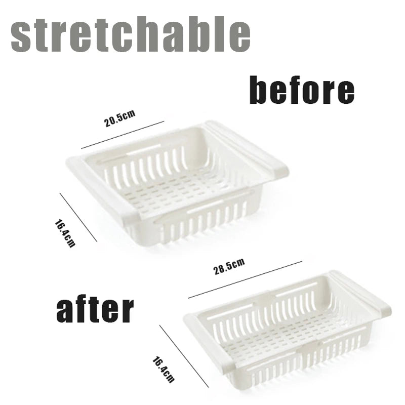 organiseur réfrigérateur rose bleu blanc grille perforations moderne clips pliables.storage.box.frigo