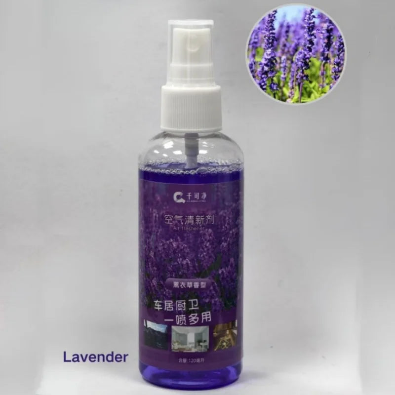 spray parfum fleurs imprimées bouteille transparente moderne orange jaune vert bleu violet lavender jasmine