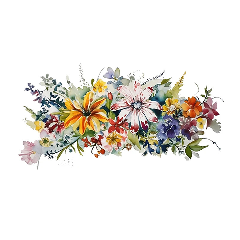 cache wc blanc fleurs colorées adhésif auto collant imperméable décoration salle bain hygiène