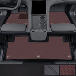 tapis sol voiture noir texture géométrique moderne clips imperméable résistant usage full body wrap