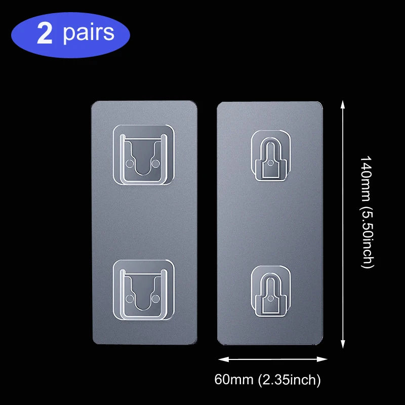 prise courant multi fentes adhésive transparente moderne pratique blanc boutons fixation