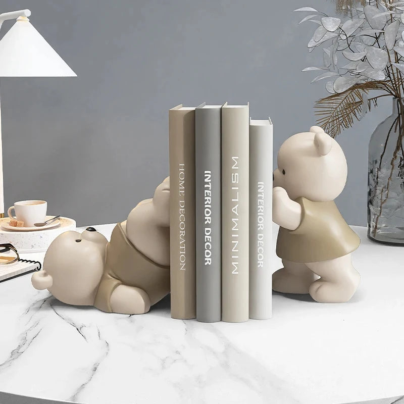 support livres résine rondin bois stylisé contemporain maison décoration intérieure salon anniversaire cadeau