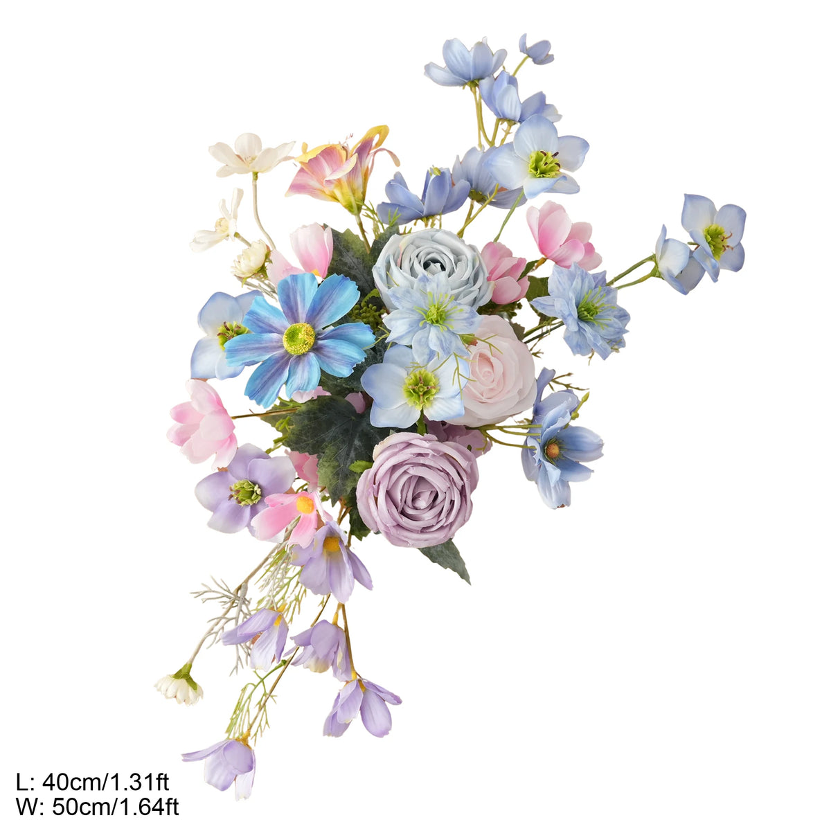arche mariage fleurs artificielles violet blanc rose bleu classique romantique decoration exterieurintérieur événement festive