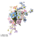 arche mariage fleurs artificielles violet blanc rose bleu classique romantique decoration exterieurintérieur événement festive