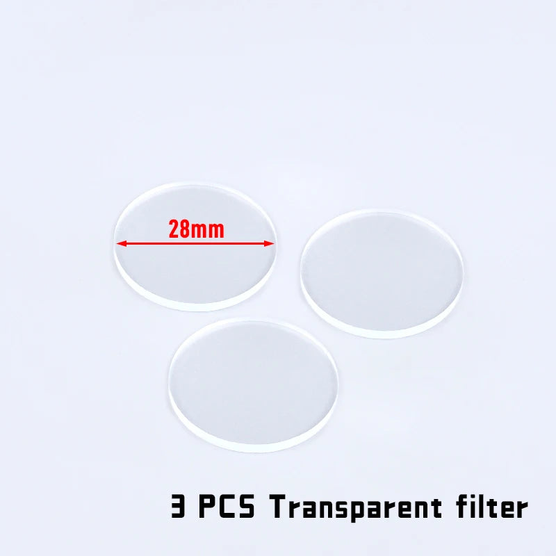 lentilles noires transparentes 30mm 28mm 26mm 25.4mm diffuse ir filter led chasse