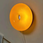 lampe murale moderne blanc orange texture mat motif ondulé interrupteur tactile câble alimentation certification