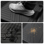 tapis sol voiture noir rayures horizontales surface rugueuse pratique résistant tpe fibres synthétiques