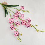 Bouquet artificiel moderne fleurs simples feuilles vertes blanc violet rose rouge vert intérieur