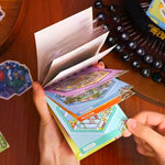 stickers muraux 3d animés enfants rose bleu vert personnages meubles adhésifs chambre transparents