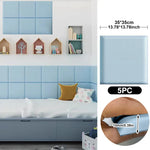 panneaux protection murale adhésifs anti choc modernes bleu clair gris rose pâle vert texture