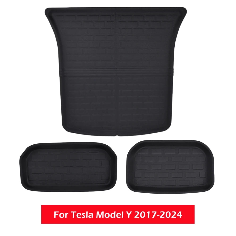 tapis sol 3d luxueux noir moderne tesla 2017 2024 tissé étanche