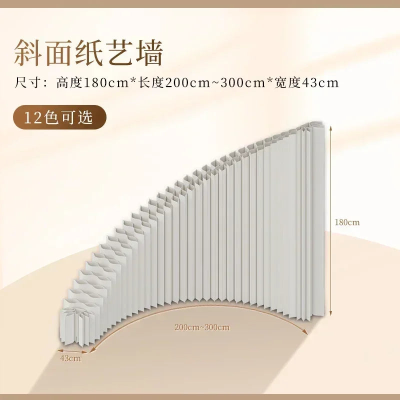 panneaux décoratifs blancs rayures verticales moderne cloisons papier kraft pliables sans poinçonnage décoration murale