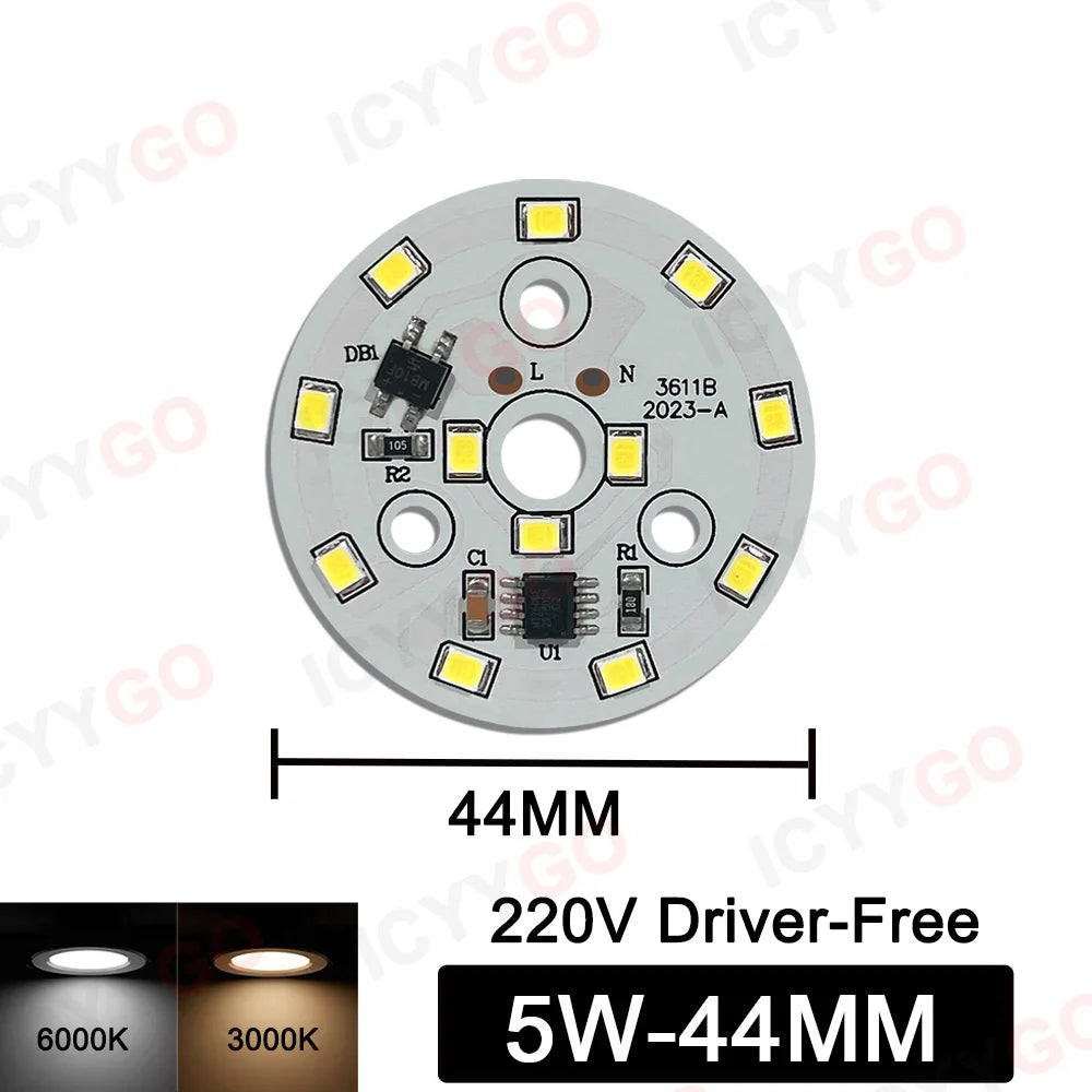 plaque led circulaire 12w 15w 18w diodes blanches moderne ac 220v 240v