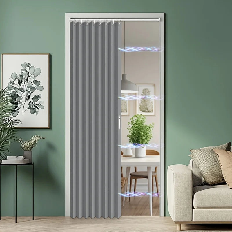 rideau porte plié moderne lin plissé vertical beige gris bleu rose 104x198cm
