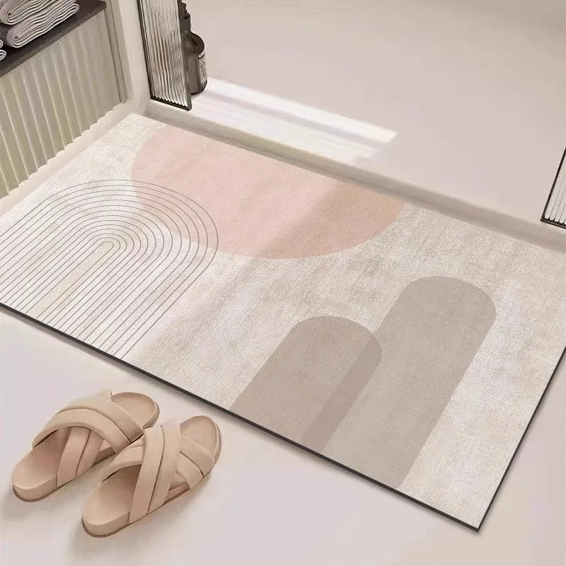 tapis moderne géométrique anti dérapant bébé salon bain extérieur résistant décoloration polyester