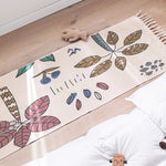 Affiche murale décorative avec motif abstrait de feuillage et de formes organiques, sur un fond clair et naturel, créant une atmosphère apaisante et naturelle.