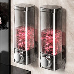 distributeur savon liquide adhésif transparent moderne grey press pump hand soap shower gel body