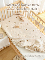 drap housse bébé imprimé animaux gris blanc moderne 90x50 120x60 130x70 polyester coton