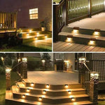 lumières solaires led étanches noires marrons modernes autoinstallables patio jardin extérieur