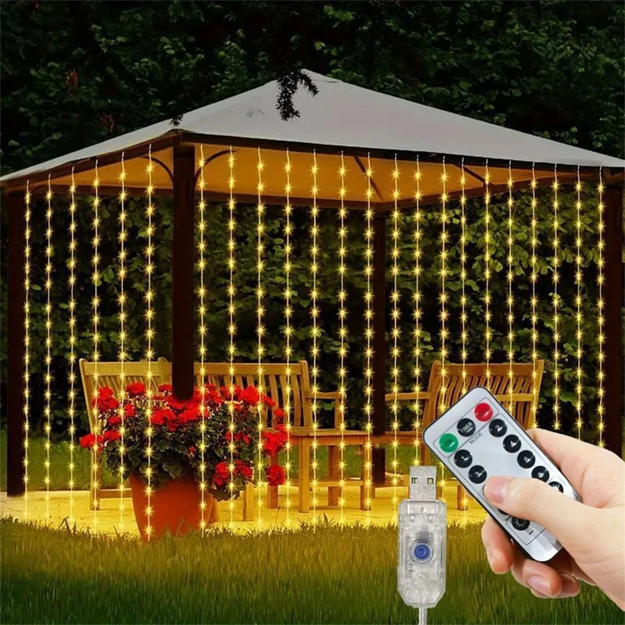 guirlande lumineuse led étoiles blanc chaud moderne clips usb modes festive noël mariage