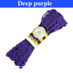 rubans ondulés polyester modernes 15 yards vert violet bleu jaune blanc noir rose