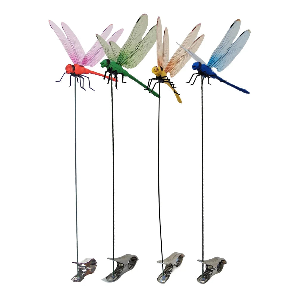 clips dragonfly multicolores imitation insectes decoratifs exterieur clips decoratifs jardin artificiels realistes