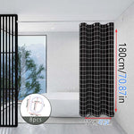 rideau douche noir blanc grille moderne respectueux l'environnement 100cm 180cm