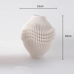 vase céramique moderne blanc texture tissée décoration intérieure plié