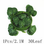 guirlande végétale artificielle feuilles vert naturel decoration extérieure mariage fête thanksgiving christmas party hanging