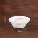 assiettes miniatures dessert blanc noir assiettes rustiques classiques textures marbrées accessoires cuisine poupée