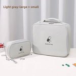 sac médicaments portable bleu clair rose gris réutilisable moderne pratique