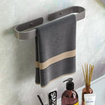 porte serviettes mural blanc noir gris aluminium moderne lisse autonome simple fixations