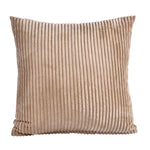 housse coussin carré peluche rayées moderne blanc bleu rouge vert gris rose