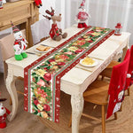 tableau table noël bonhomme neige flocons motifs traditionnels bleu blanc rose rouge vert