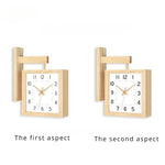 horloge murale bois naturel cadran blanc moderne minimaliste aiguille quartz batterie