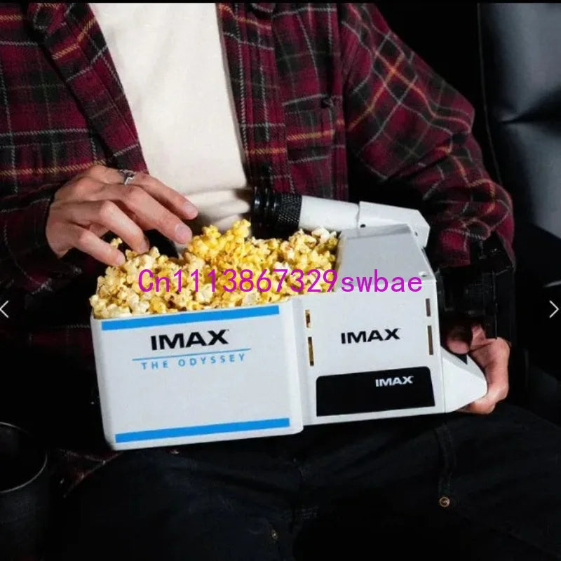 projecteur imax blanc popcorn boîte rangement industriel thème cinéma snacks