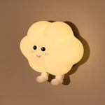 lampe nuit veilleuse lune étoile nuages sourire aimant rechargeable usb led mignon cartoon enfants