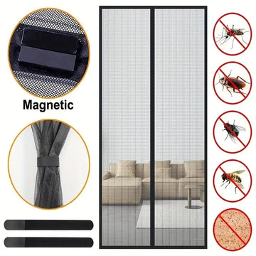 rideau porte magnétique anti moustiques noir maille fine moderne velcro 100x210cm 110x210cm 120x210cm 80x210cm