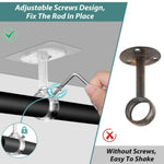 supports rideau transparents noirs modernes tringle rideaux autocollants sans perçage fixations murales anneaux boucles