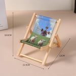chaise pliante miniature accessoires poupée couleurs vives motifs citrons fraises moderne rayures horizontales
