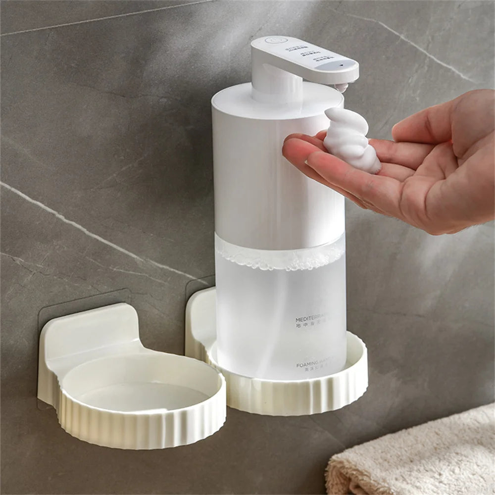 porte brosse dents distributeur savon liquide adhésif moderne blanc vert doré transparent